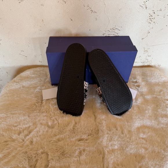 NWT Stuart Weitzman Cadena Spotted Leopard Leather & Calf Hair Slides 9.5 NIB - Picture 6 of 8